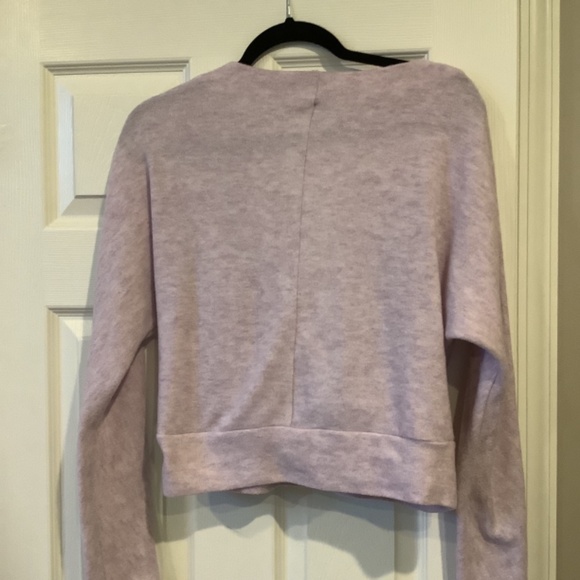 lavender Ann Taylor cropped sweater - Picture 2 of 3